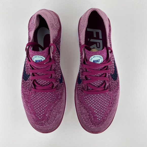 Nike Free RN Flyknit 2018 Raspberry Women’s Sneakers Shoes - Picture 12 of 16